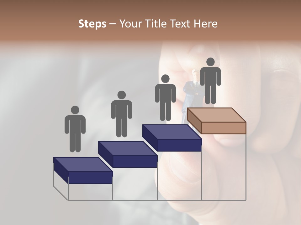 Male Reaching Finger PowerPoint Template