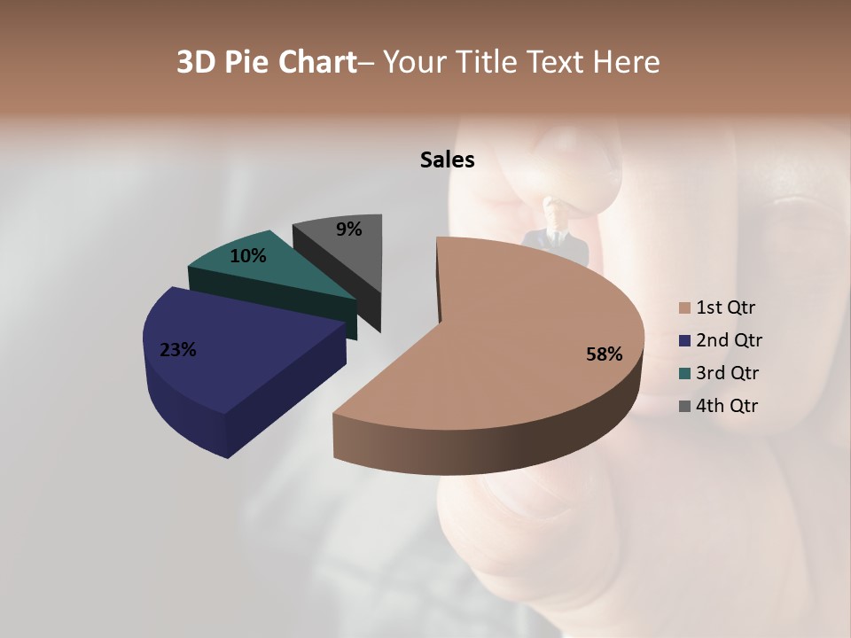 Male Reaching Finger PowerPoint Template