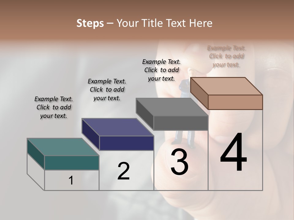 Male Reaching Finger PowerPoint Template