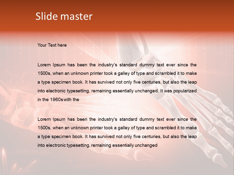 Structure Human Hand PowerPoint Template