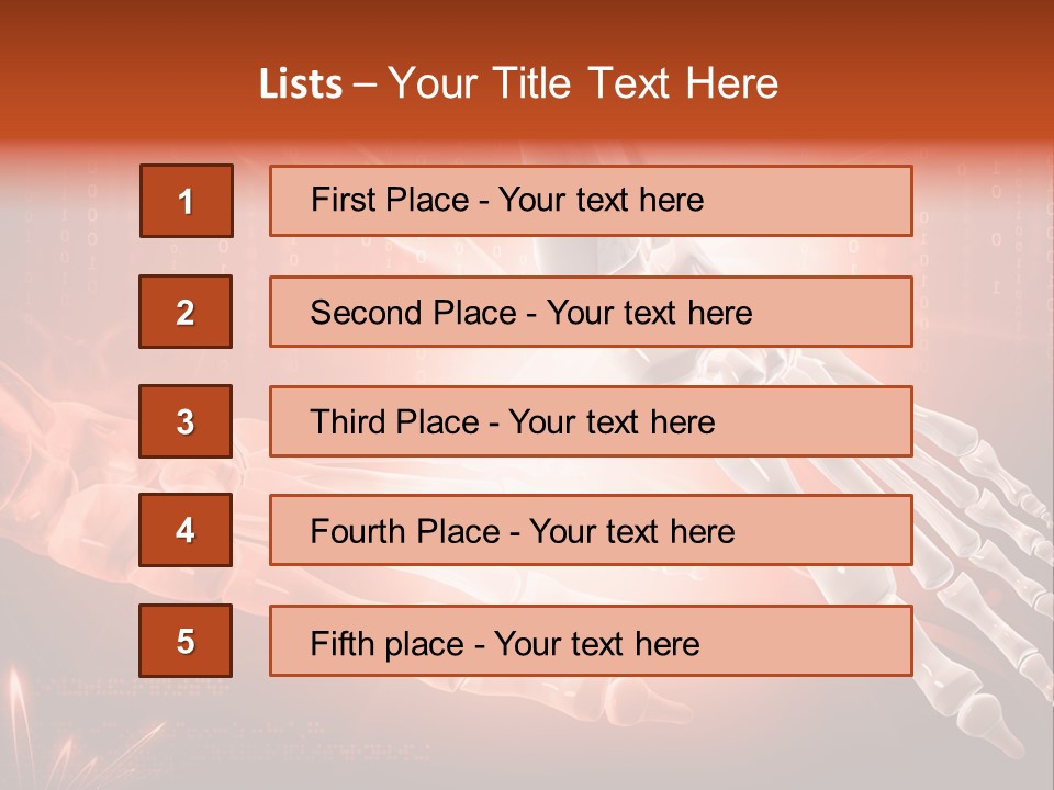 Structure Human Hand PowerPoint Template
