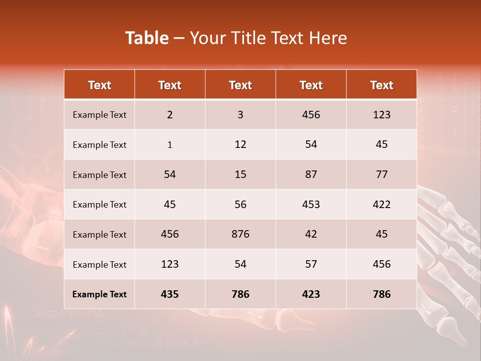 Structure Human Hand PowerPoint Template