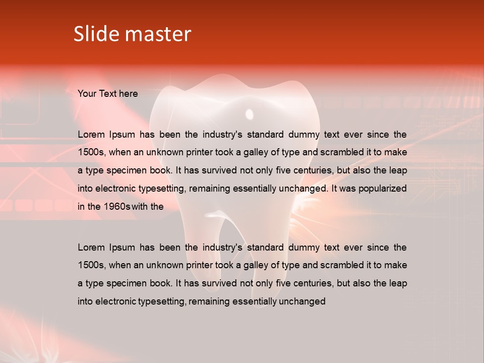 Illustration Teeth Mouth PowerPoint Template