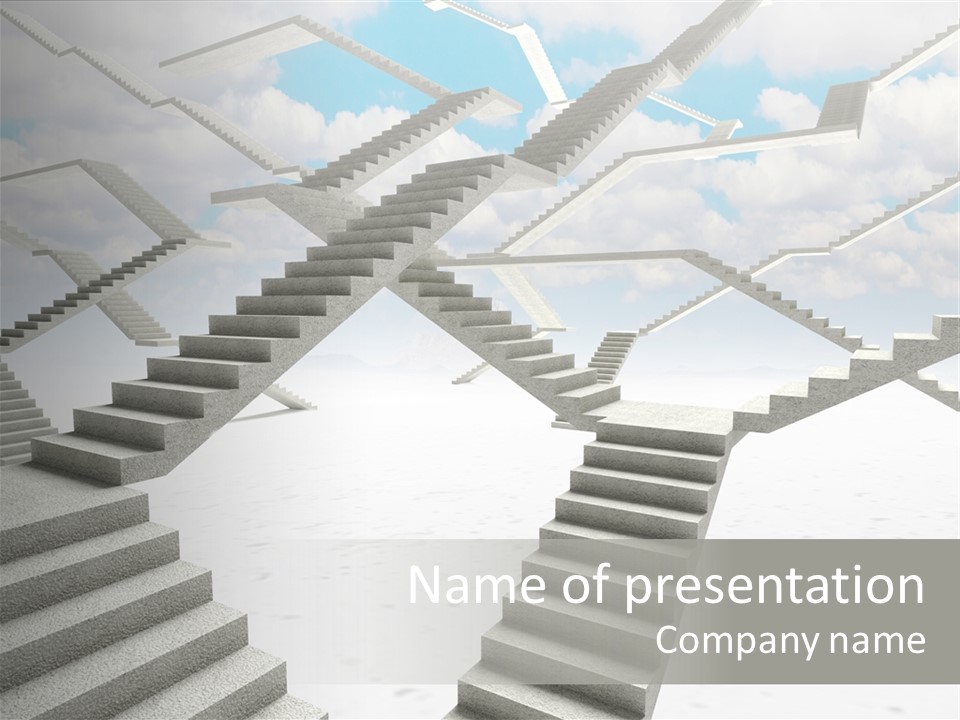 Stair Business Stone PowerPoint Template