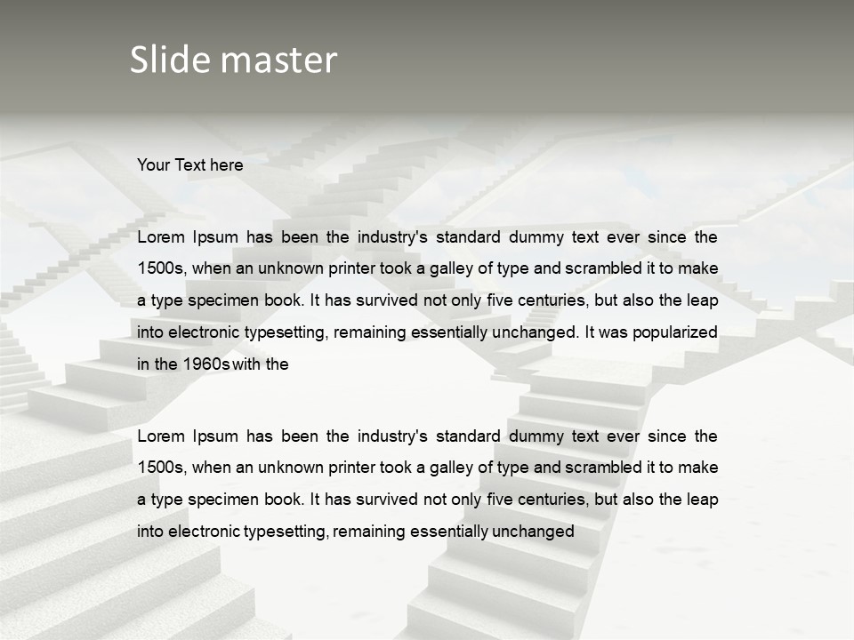 Stair Business Stone PowerPoint Template