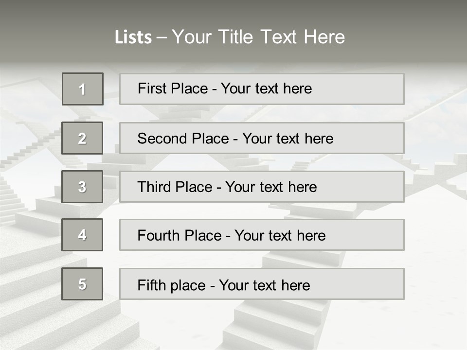 Stair Business Stone PowerPoint Template