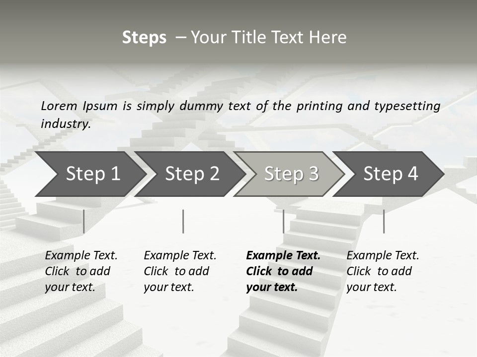 Stair Business Stone PowerPoint Template