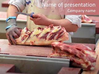 Knife Production Workplace PowerPoint Template