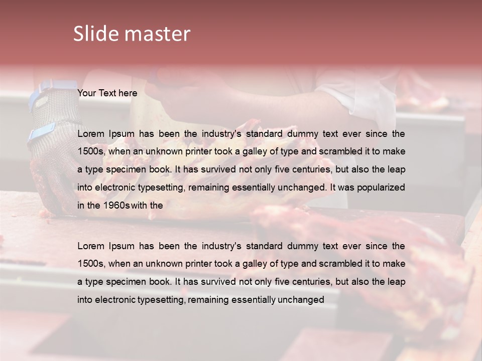 Knife Production Workplace PowerPoint Template