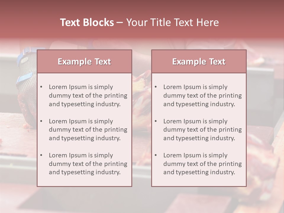 Knife Production Workplace PowerPoint Template