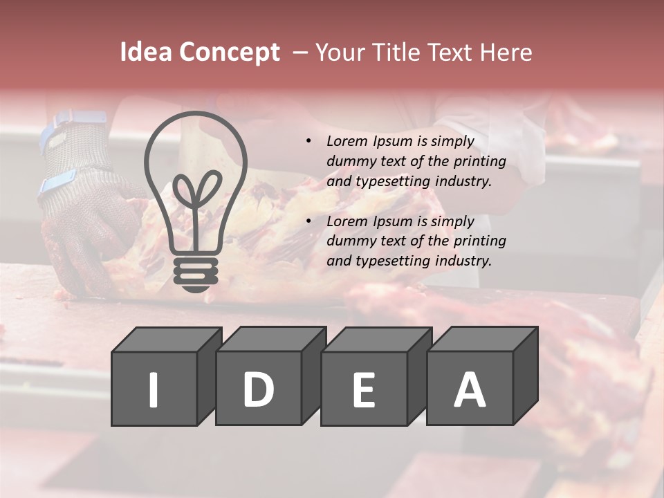 Knife Production Workplace PowerPoint Template