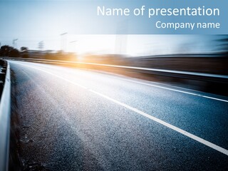 Center Drive Line PowerPoint Template