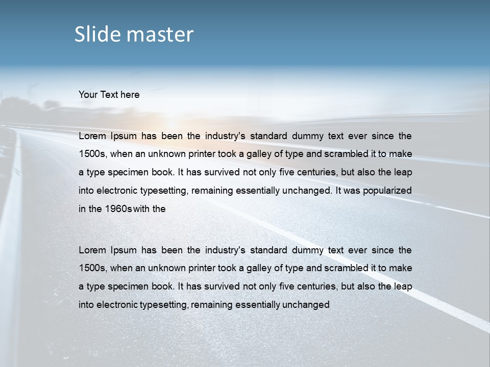 Center Drive Line PowerPoint Template