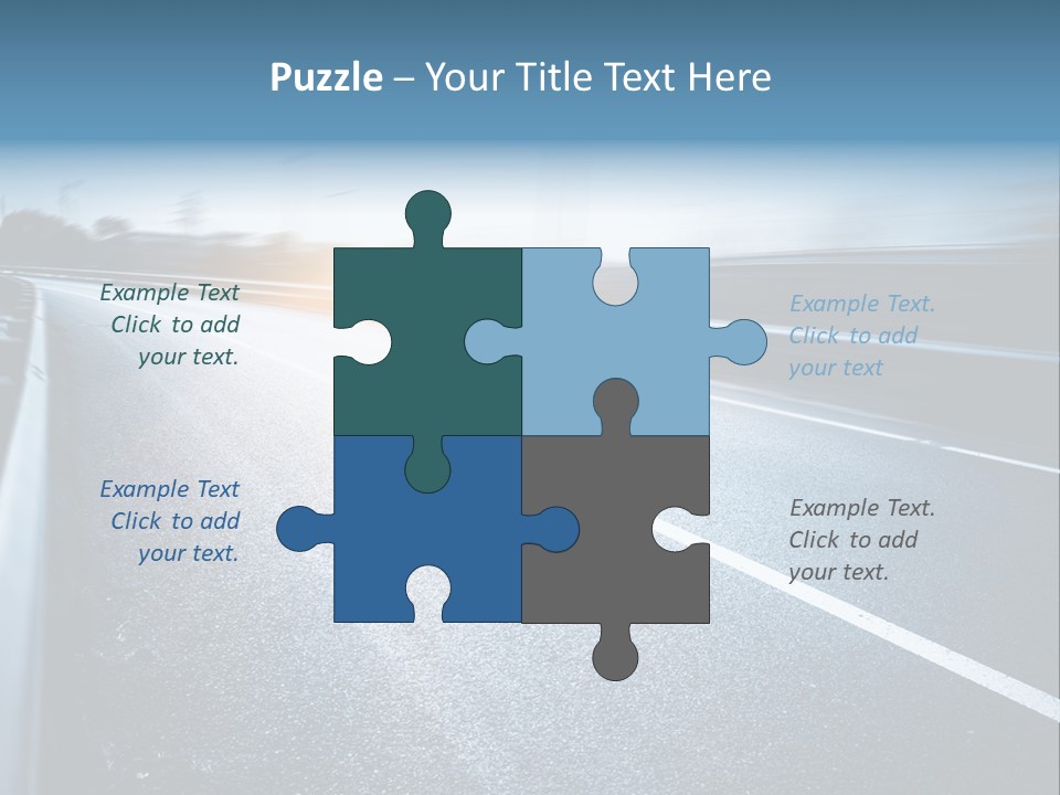 Center Drive Line PowerPoint Template