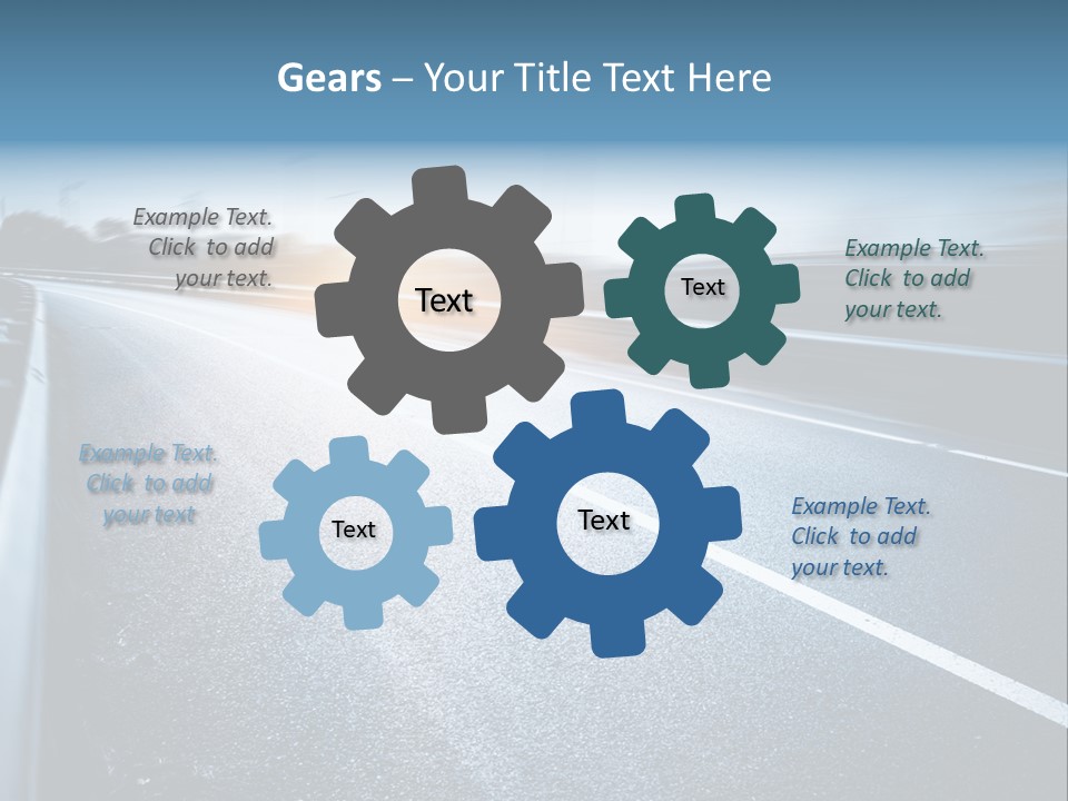 Center Drive Line PowerPoint Template