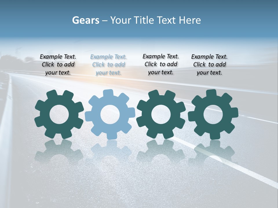 Center Drive Line PowerPoint Template