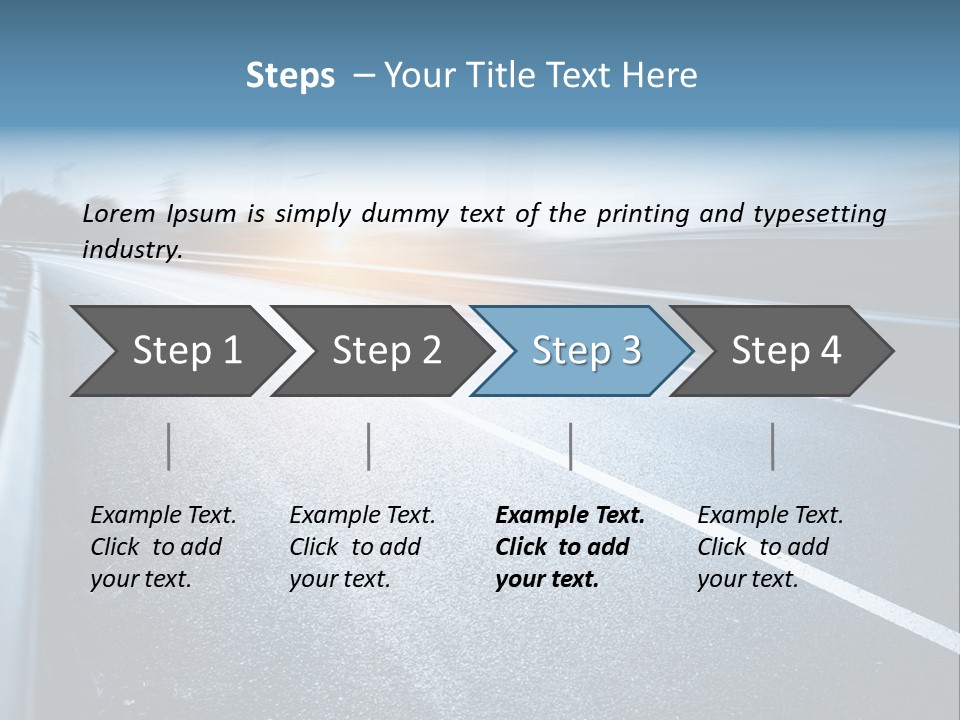 Center Drive Line PowerPoint Template