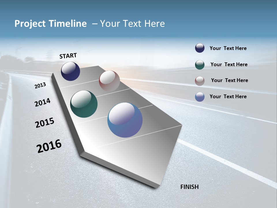 Center Drive Line PowerPoint Template