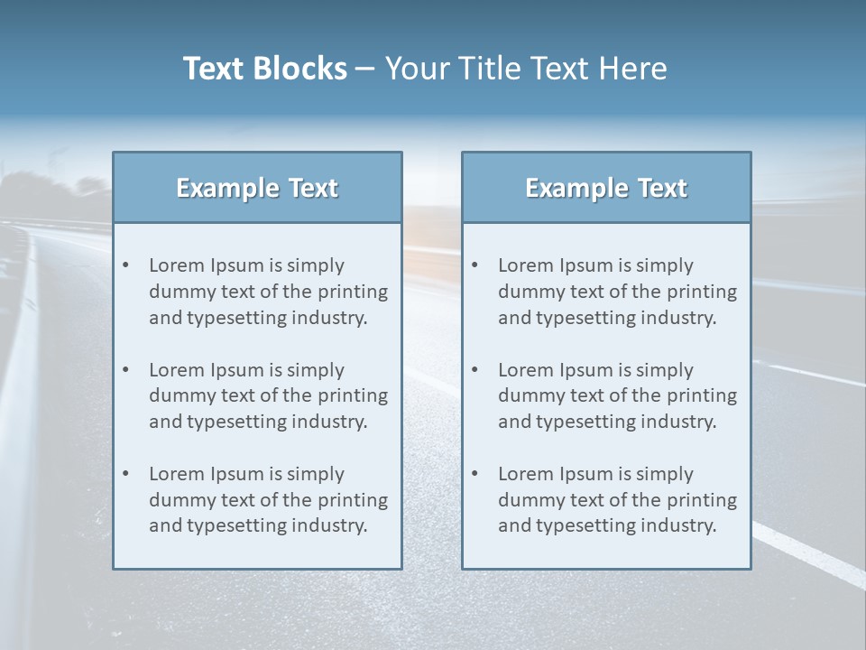 Center Drive Line PowerPoint Template