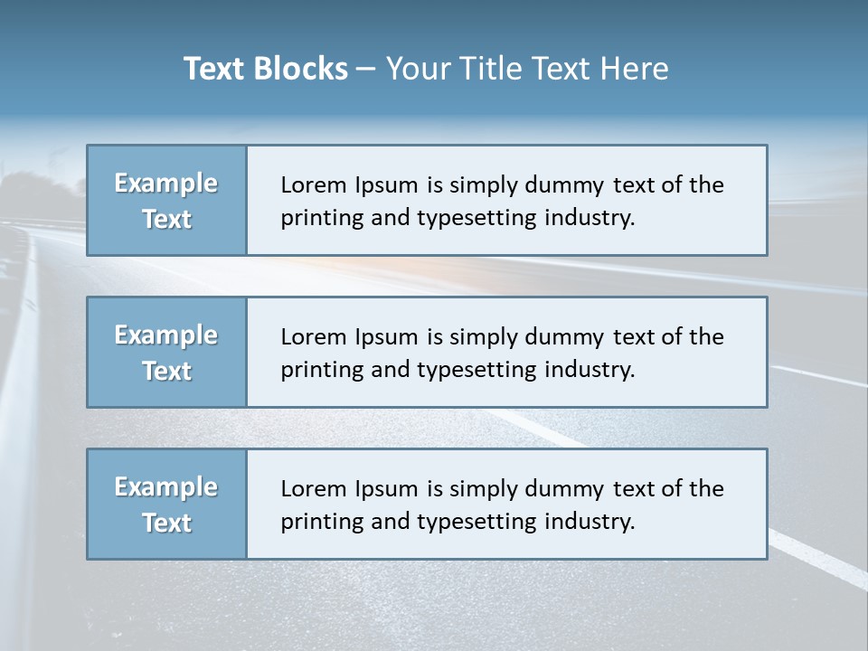 Center Drive Line PowerPoint Template