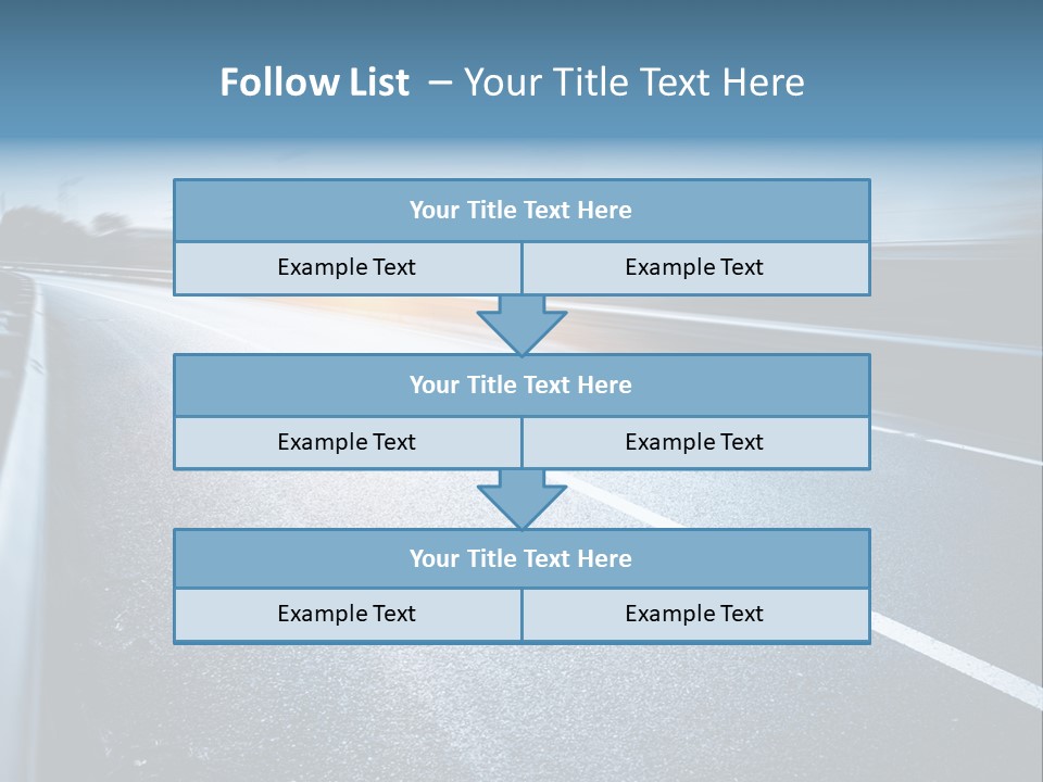 Center Drive Line PowerPoint Template