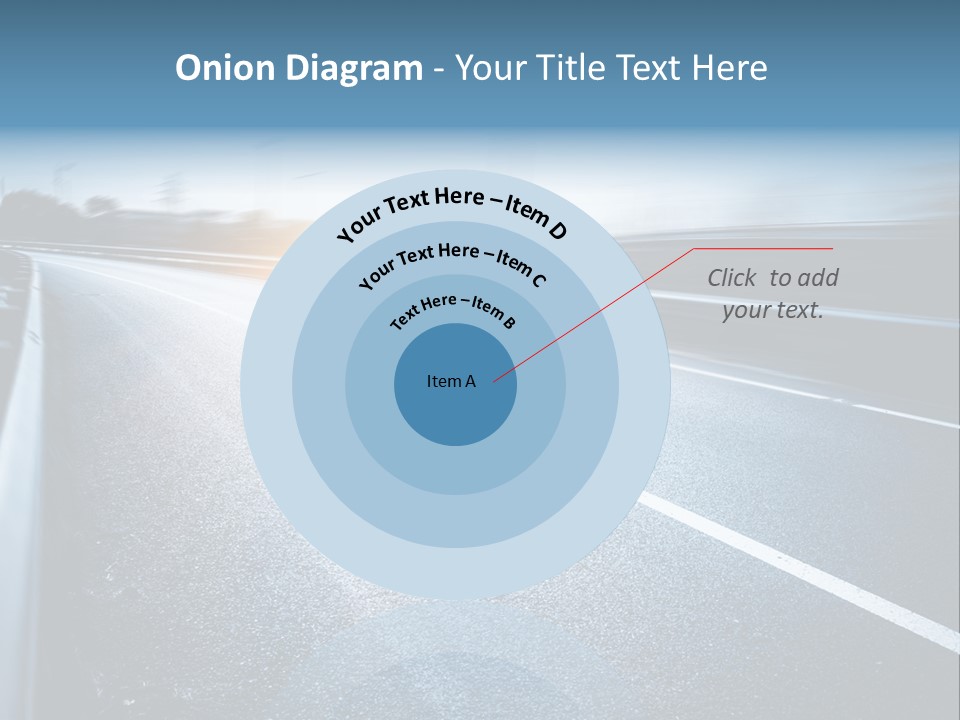 Center Drive Line PowerPoint Template