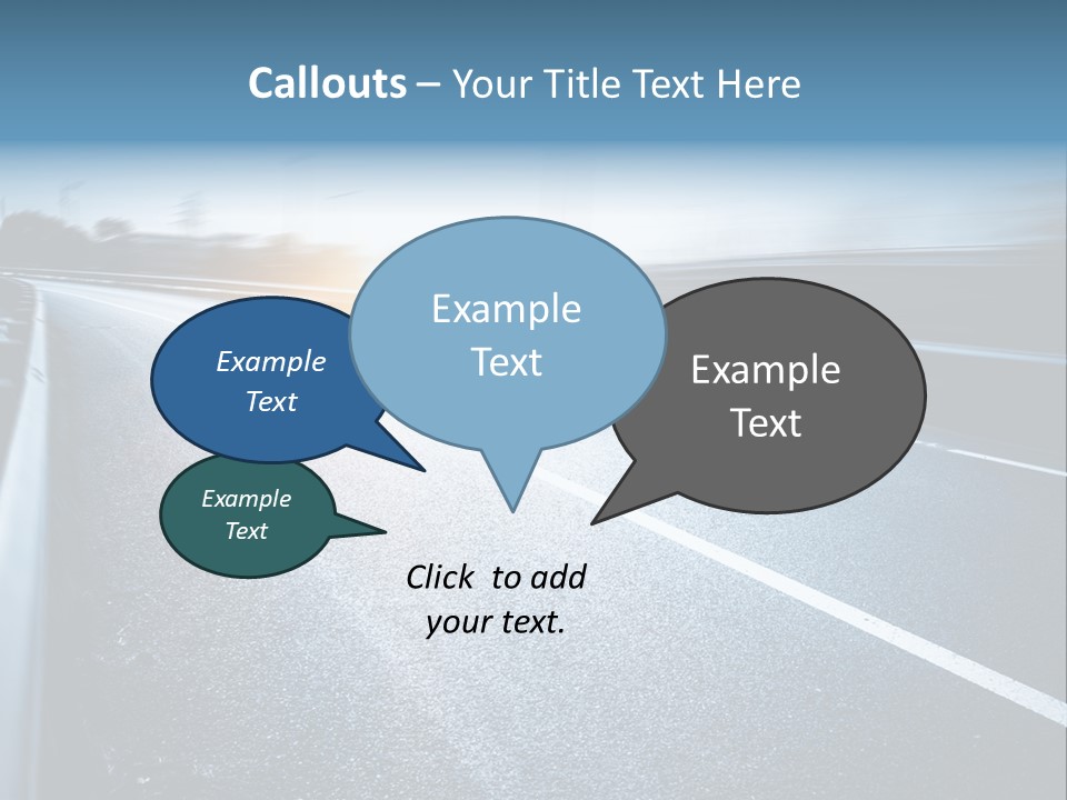 Center Drive Line PowerPoint Template