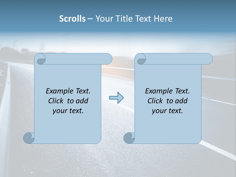Center Drive Line PowerPoint Template
