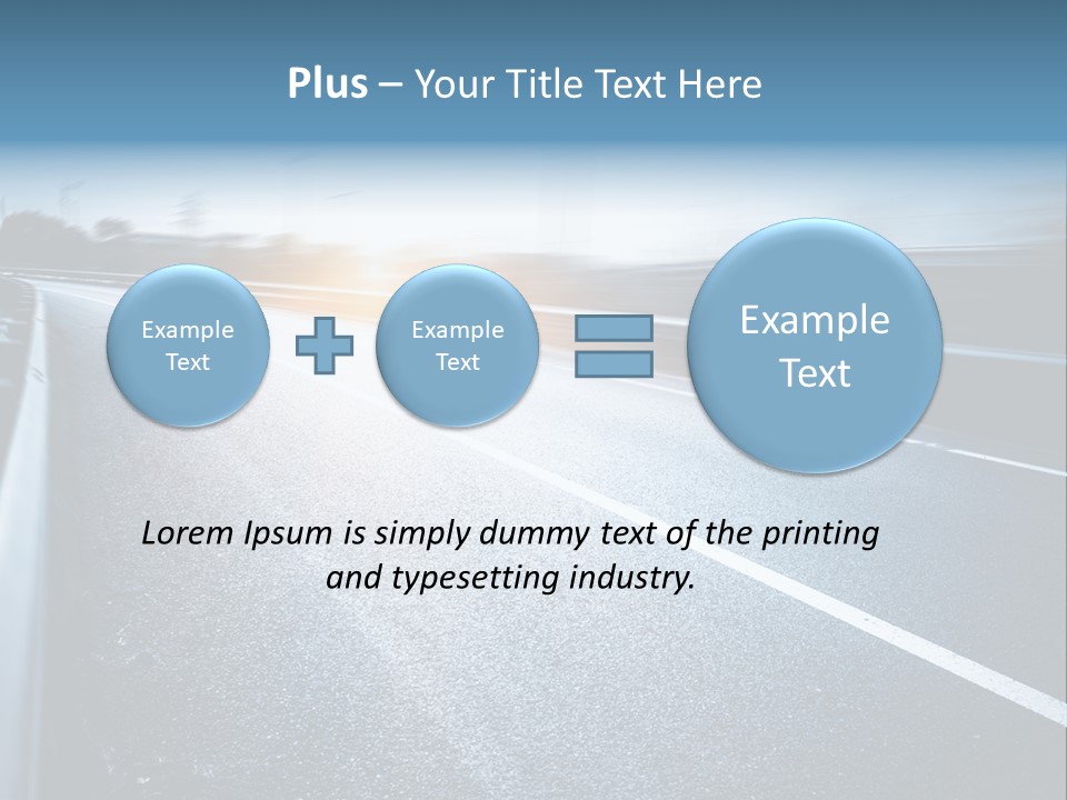 Center Drive Line PowerPoint Template