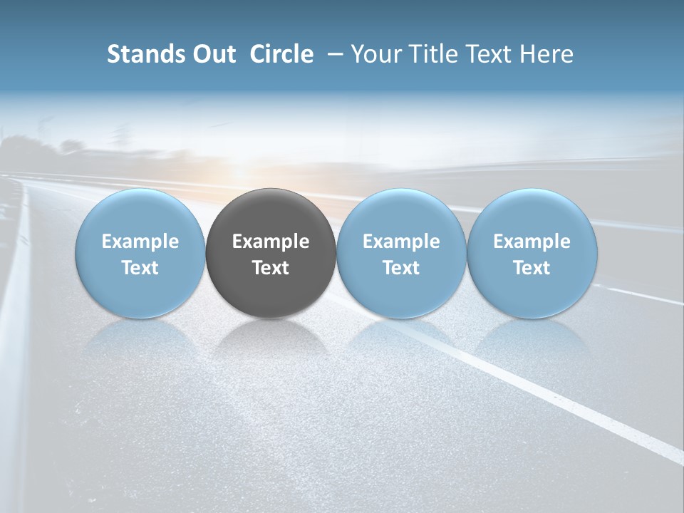 Center Drive Line PowerPoint Template