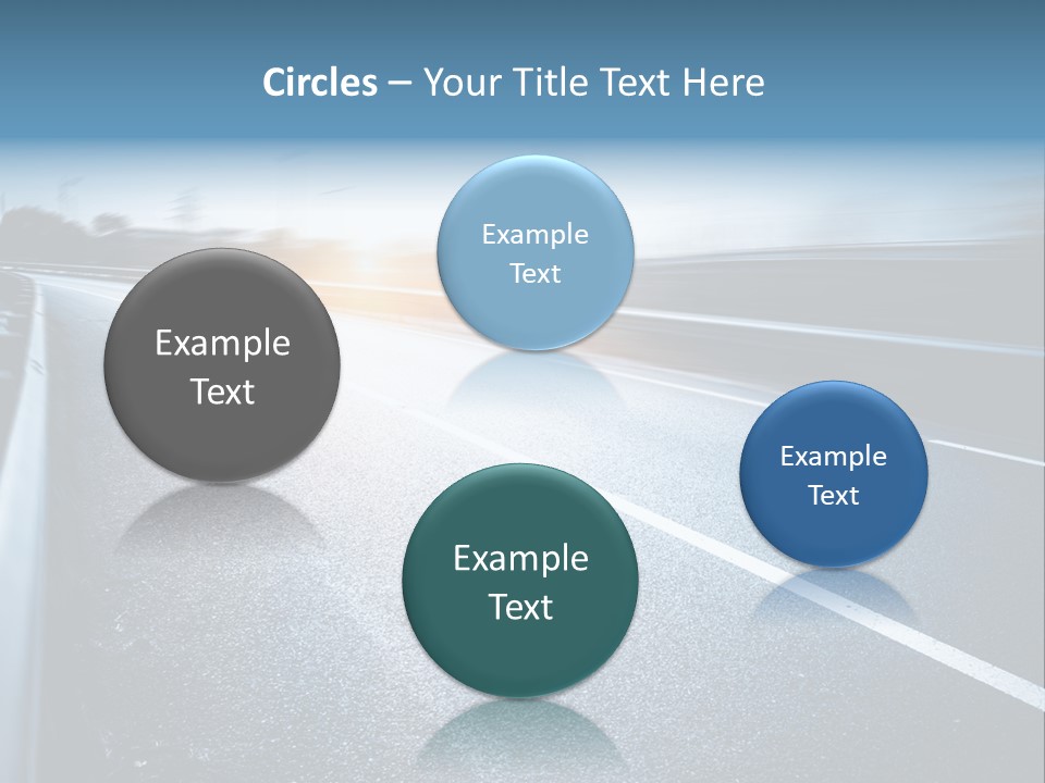 Center Drive Line PowerPoint Template