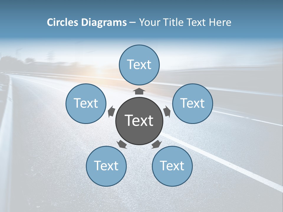 Center Drive Line PowerPoint Template