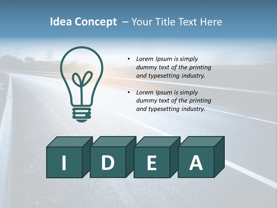 Center Drive Line PowerPoint Template