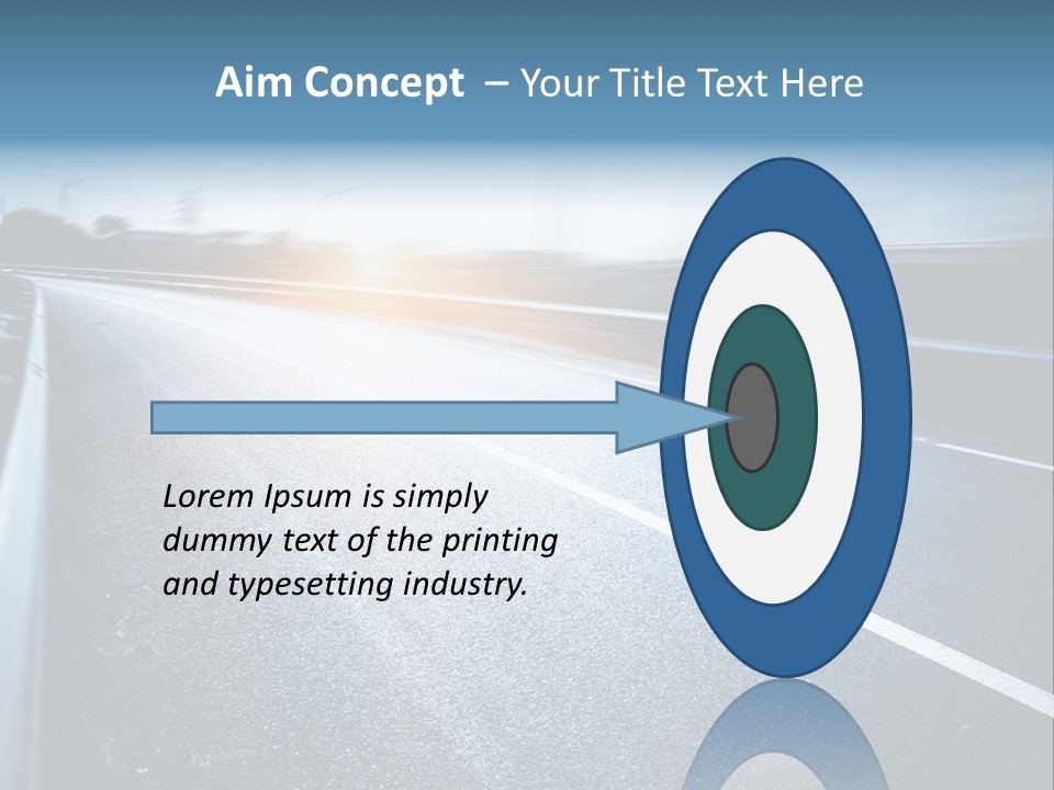 Center Drive Line PowerPoint Template