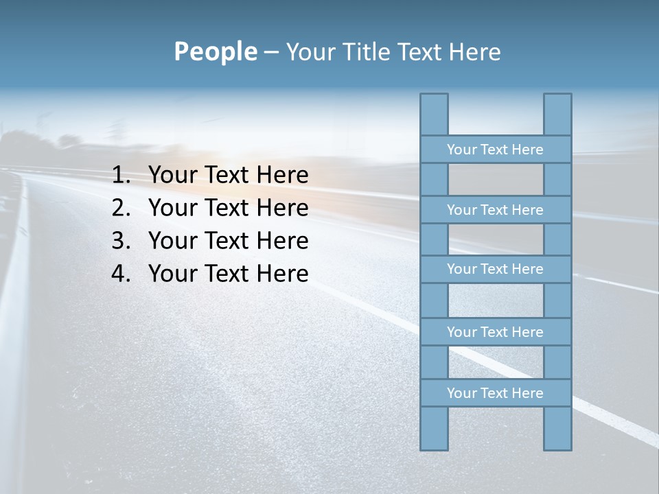 Center Drive Line PowerPoint Template