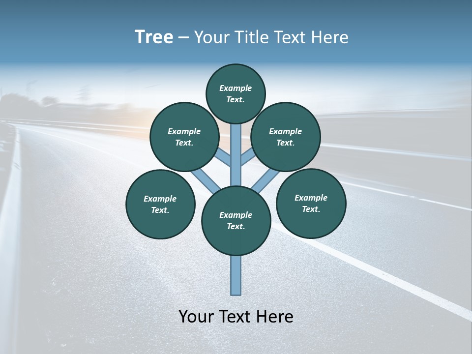 Center Drive Line PowerPoint Template