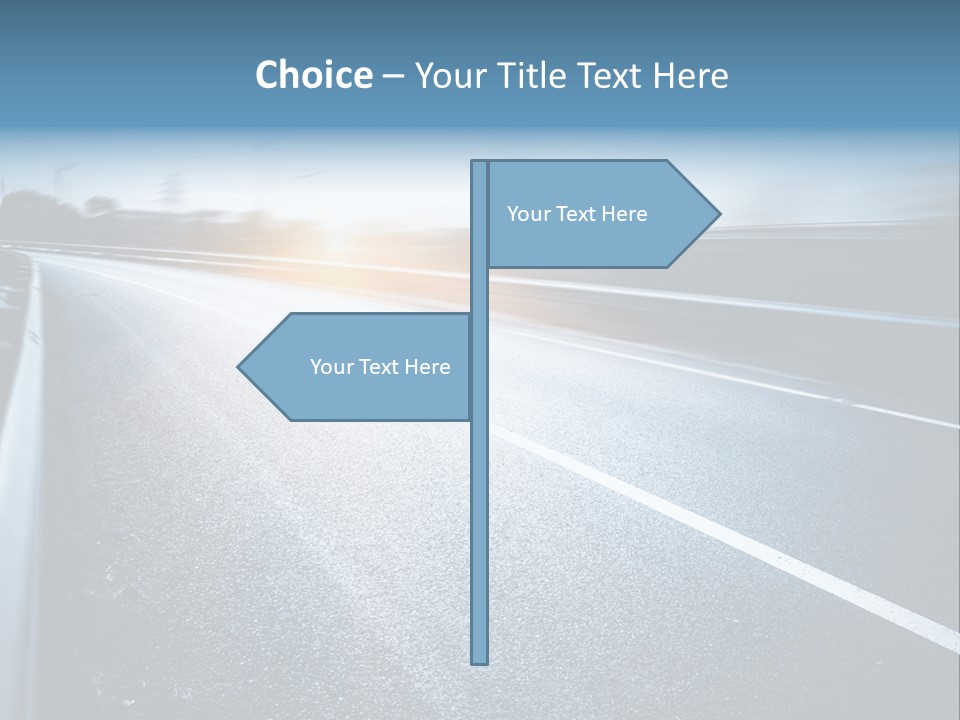 Center Drive Line PowerPoint Template