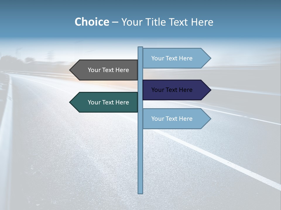 Center Drive Line PowerPoint Template