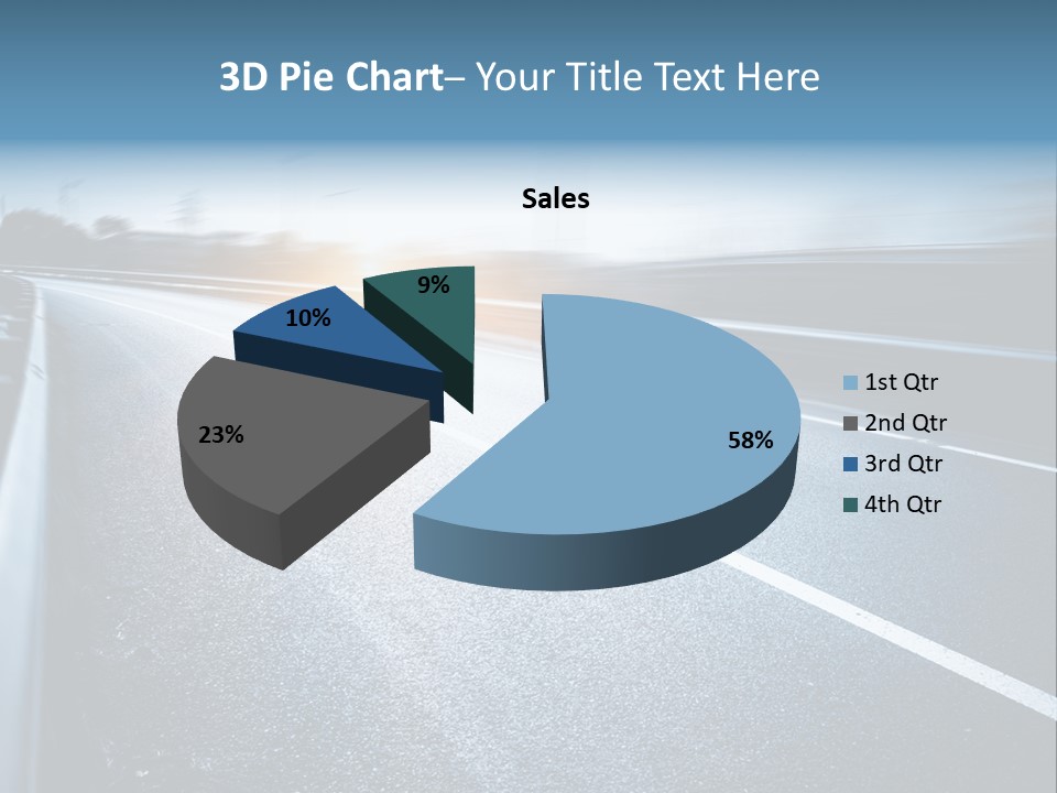 Center Drive Line PowerPoint Template