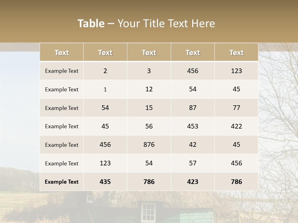 Tree Leaf Baltic Sea PowerPoint Template
