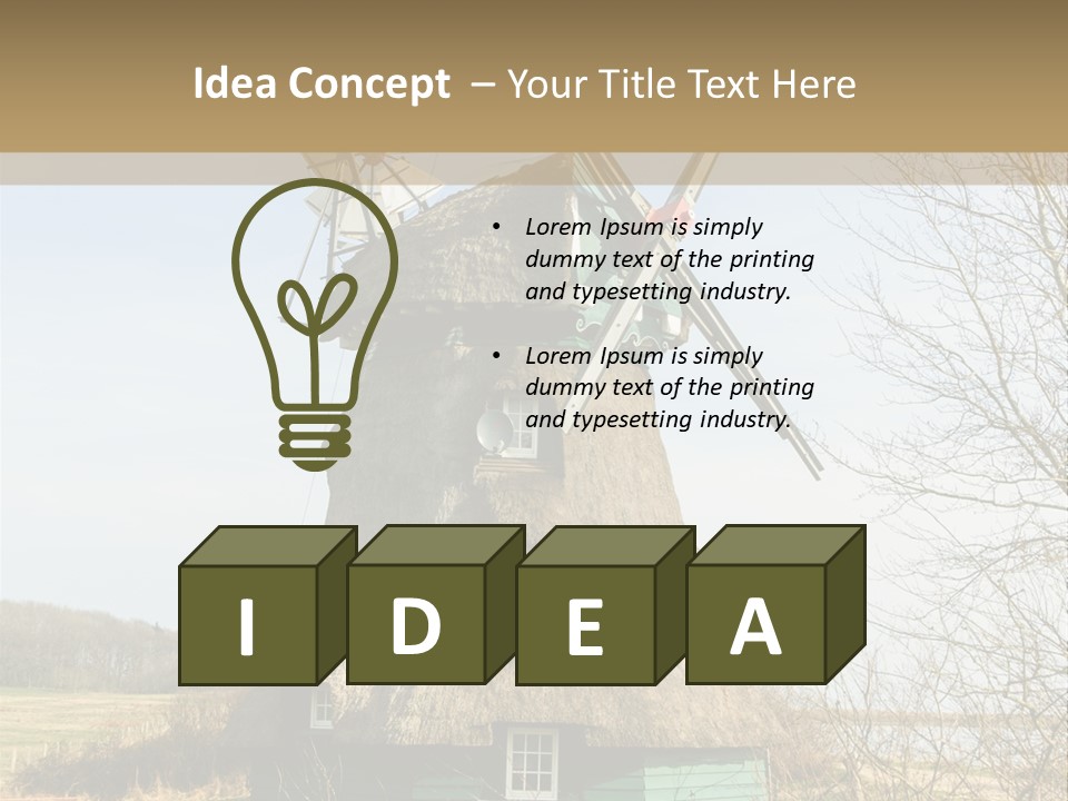 Tree Leaf Baltic Sea PowerPoint Template