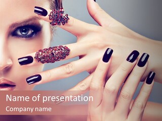 Nail Polish Red Skincare PowerPoint Template