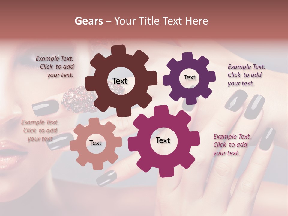 Nail Polish Red Skincare PowerPoint Template