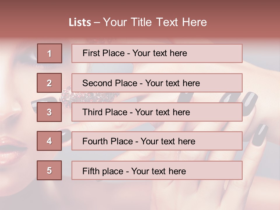 Nail Polish Red Skincare PowerPoint Template