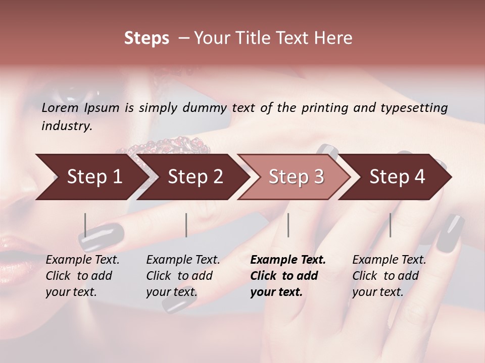Nail Polish Red Skincare PowerPoint Template