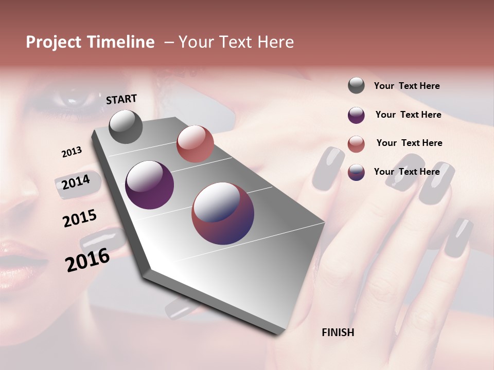 Nail Polish Red Skincare PowerPoint Template