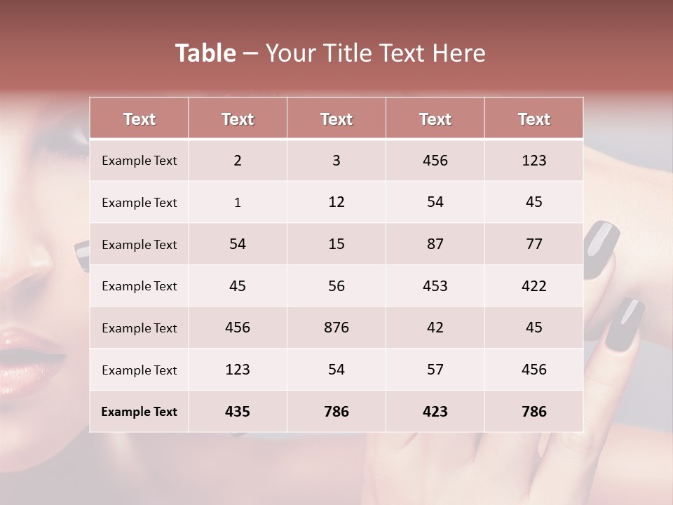 Nail Polish Red Skincare PowerPoint Template