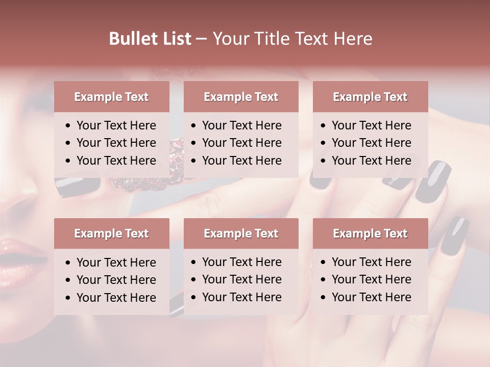 Nail Polish Red Skincare PowerPoint Template