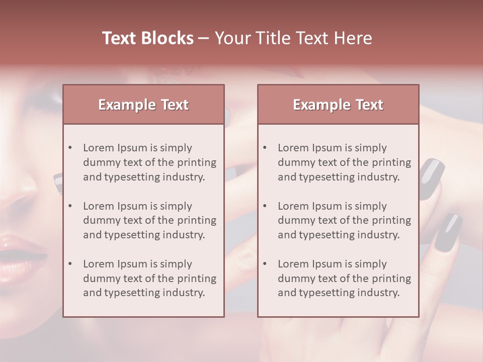 Nail Polish Red Skincare PowerPoint Template