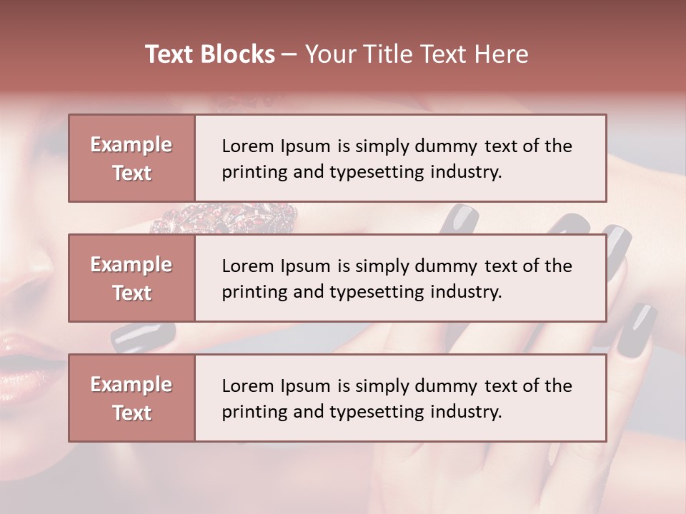 Nail Polish Red Skincare PowerPoint Template